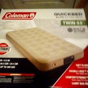 Coleman twin air bed mattress built in air pump.